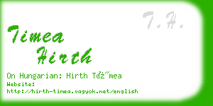 timea hirth business card